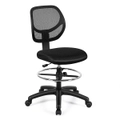 Costway Mesh Drafting Chair Ergonomic Office Chair Task Executive Chair Work Study Home w/Adjustable Footrest