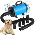 Advwin Pet Hair Dryer Dog Grooming Blower with Heater Blue