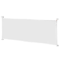 Retractable Gate Safety Pet Dog Fence Enclosure Safe Guard Barrier Stair Security Mesh Puppy Cat Fencing 254cm White