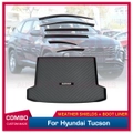 Injection Weather Shields + Cargo Mat for Hyundai Tucson 2021-Onwards Stainless Steel 6pcs Weathershields Window Visors Boot Mat Boot Liner