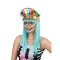Festival Military Hat Rainbow Rave Pride Army