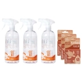 3x Eco-Cleaning Turtles Degreaser Cleaning Spray Reusable Bottle & Tablet Set