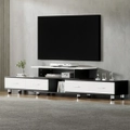Artiss TV Cabinet Entertainment Unit Stand Wooden 160CM To 220CM Storage White