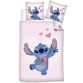 Disney Lilo & Stitch Hearts Quilt Cover Set - Single Bed