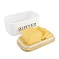 Nordic Ceramic Butter Dish With Lid And Knife