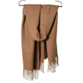 Anyyou 100% Polyester Fiber Scarf Light Caramel Solid Fringe Cashmere Soft And Fluffy Shawl For Winter Summer Spring And Fall Woman Trendy Style