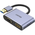 Unitek V1304A USB-A to HDMI 2.0 & VGA Adapter with Dual Monitor Support. Screen [V1304A]