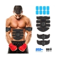 8 Pads Muscle Abdominal Toning Belt Portable Unisex Training Gear Hip Trainer for Abdomen/Arm/Leg With LCD Display (USB Charging Version)