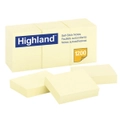 Highland Self-stick Notes 1200 Sheets 38x50mm (Yellow)