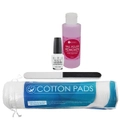 Livingstone At-Home Nail Kit With White OPI Nail Polish + Cosmetic Pads + Nail Polish Remover + Nail File
