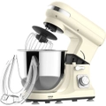 ADVWIN Beige Stand Mixer, 6.5L Kitchen Food Mixer, 1400W 6 Speed Electric Mixer with Tilt Head Pulse, Home Stand Mixer