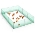 Advwin Poultry Net, 1.15 * 21M Chicken Netting with 20 Posts, Fence for Hens Ducks Gooses