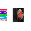 Samsung Galaxy S21 Ultra 5G (512GB, Black) Australian Stock - As New