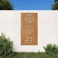 Garden Wall Decoration 105x55 cm Corten Steel Leaf Design vidaXL