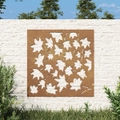 Garden Wall Decoration 55x55 cm Corten Steel Maple Leaf Design vidaXL