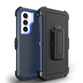 Samsung Galaxy S24 Plus Compatible Case Cover With Shockproof Robot Armor Hard Plastic And Belt Clip - Navy