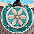 Creative Hand Drawing on Water Absorbent Sandproof Quick Dry Round Beach Towel Beach Blanket Beach Mat 59 Inches Diameter 40006-10