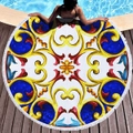 Creative Hand Drawing on Water Absorbent Sandproof Quick Dry Round Beach Towel Beach Blanket Beach Mat 59 Inches Diameter 40006-15