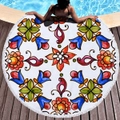 Creative Hand Drawing on Water Absorbent Sandproof Quick Dry Round Beach Towel Beach Blanket Beach Mat 59 Inches Diameter 40006-16