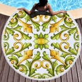 Creative Hand Drawing on Water Absorbent Sandproof Quick Dry Round Beach Towel Beach Blanket Beach Mat 59 Inches Diameter 40006-17