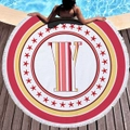 Creative Letter "Y" on Water Absorbent Sandproof Quick Dry Round Beach Towel Beach Blanket Beach Mat 59 Inches Diameter 40010-7