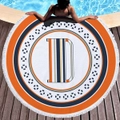 Creative Letter "D" on Water Absorbent Sandproof Quick Dry Round Beach Towel Beach Blanket Beach Mat 59 Inches Diameter 40010-8