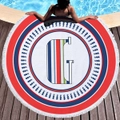 Creative Letter "G" on Water Absorbent Sandproof Quick Dry Round Beach Towel Beach Blanket Beach Mat 59 Inches Diameter 40010-12