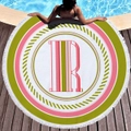 Creative Letter "R" on Water Absorbent Sandproof Quick Dry Round Beach Towel Beach Blanket Beach Mat 59 Inches Diameter 40010-15