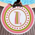 Creative Letter "Z" on Water Absorbent Sandproof Quick Dry Round Beach Towel Beach Blanket Beach Mat 59 Inches Diameter 40010-18