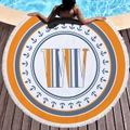 Creative Letter "W" on Water Absorbent Sandproof Quick Dry Round Beach Towel Beach Blanket Beach Mat 59 Inches Diameter 40010-20