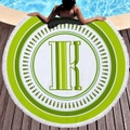 Creative Letter "K" on Water Absorbent Sandproof Quick Dry Round Beach Towel Beach Blanket Beach Mat 59 Inches Diameter 40010-21