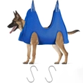Pet Grooming Hammock Sling Helper Dog Restraint Bag For Nail Trimming-Navy Blue