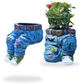 Denim Jeans Resin Outdoor Garden Flower Pot