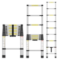 Advwin 2.6m Telescopic Ladder Portable Extension Aluminum Telescoping Ladder for Household and Outdoor Working