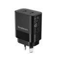 Simplecom CU221 Dual USB-C Fast Wall Charger PD 20W for Phone Tablet Compact Design