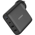 OtterBox 78-81355 100W Four Port USB-C Type I PD Fast GaN Wall Charger Black, Dual USB-C