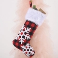 2 PCS Christmas Stocking Ornament Gift Bag Pendant - Snowflake