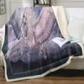 Fantasy Art Taking Flight Magical Flying Horse Pegasus Throw Blanket