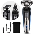 Electric Shavers Men Electric Razors for Men Face Shaver Electric Rechargeable Razor Cordless Shaver for Mens Razors Electric Mens Electric Razors for Shaving Rotary Shavers Waterproof Wet Dry PRITECH