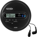 Jensen Portable CD Player Personal CD/MP3 Player + AM/FM Radio + with LCD Display Bass Boost 60-Second anti Skip CD R/Rw/Compatible+ Sport Earbuds Included (Limited Edition Black Series)