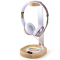 Avantree Universal Wooden & Aluminum Headphone Stand Hanger with Cable Holder for Gaming Headset and Earphone Display