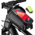 ROCKBROS Bike Bag Top Tube Waterproof Bicycle Frame Bag Touch Screen Bike Pouch Bike Cell Phone Holder for Iphone 12 11 7 8 plus Xs Max below 6.7”
