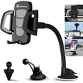 Vansky Car Phone Holder Mount, 3-In-1 Universal Cell Phone Holder Car Air Vent Holder Dashboard Mount Windshield Mount for Iphone 12 11 X XR 7/7 Plus, Samsung Galaxy S9 LG Sony and More
