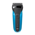 Braun Series 3 310S Wet & Dry shaver with 3 flexible blades, black / blue Rechargeable long-life NiMH batteries. Full charge in 1 hour for 30 min trimming and shaving [310s]