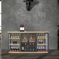 Levede Bar Cabinet Buffet Sideboard Industrial Wine Steamrack Glasses 140CM