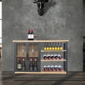 Levede Bar Cabinet Buffet Sideboard Industrial Wine Steamrack Glasses 120CM