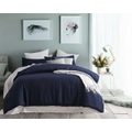 Accessorize Waffle Polyester Quilt Cover Set - Navy
