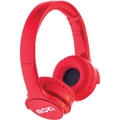Moki Brites Wireless On-Ear Headphones - Red Flexible & Lightweight Design - Bluetooth - Up to 6 Hours Battery Life [ACC-HPBRIR]