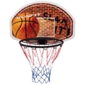 Costway Indoor Basketball Hoop Wall Door Mounted Backborad Ring Set 73×49cm w/Weatherproof Nylon Net Home Outdoor Office
