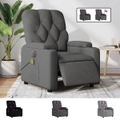 Massage Recliner Chair with Footstool Office Single Sofa Armchair Fabric vidaXL
